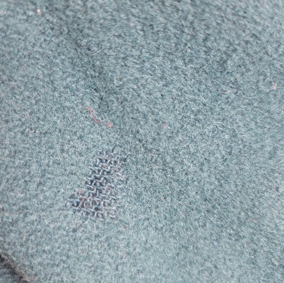 Vintage Spencer Douglas Dark Teal, Black Trim Wool Mid Length Winter Coat Large - Picture 15 of 16